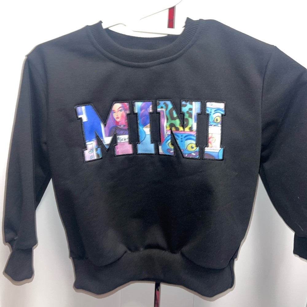 Embroidery black MINI Graphic Sweatshirt bundle